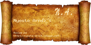 Nyeste Arnót névjegykártya